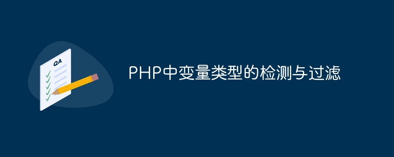 PHP での変数タイプの検出とフィルタリング