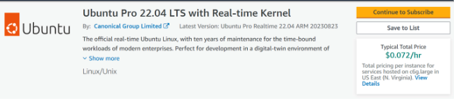 Ubuntu Pro 22.04 LTS发布实时内核版本，登陆亚马逊AWS云平台