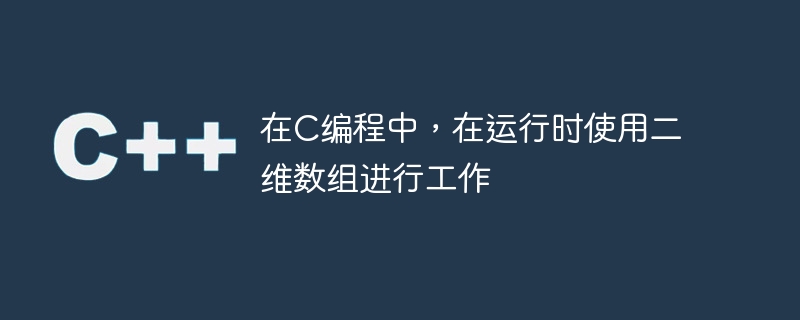 在C程式設計中，在運行時使用二維數組進行工作