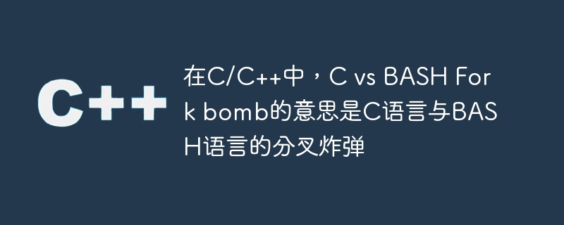 在C/C++中，C vs BASH Fork bomb的意思是C语言与BASH语言的分叉炸弹