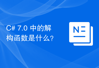 C# 7.0의 소멸자란 무엇입니까?