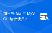 如何将 Go 与 MySQL 结合使用？