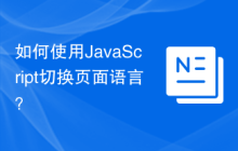 如何使用JavaScript切换页面语言？