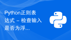Python正規表示式 - 檢查輸入是否為浮點數