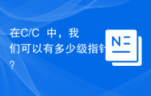 在C/C++中，我们可以有多少级指针？