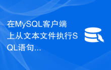 在MySQL客户端上从文本文件执行SQL语句