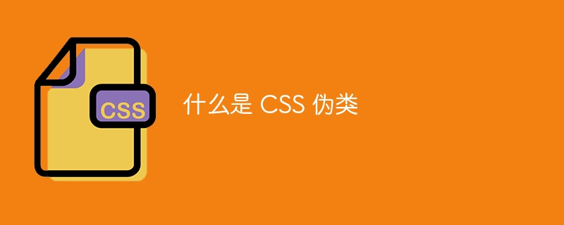 什么是 CSS 伪类