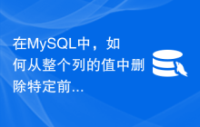在MySQL中，如何从整个列的值中删除特定前缀并更新它们？