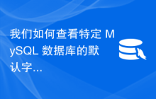 我们如何查看特定 MySQL 数据库的默认字符集？