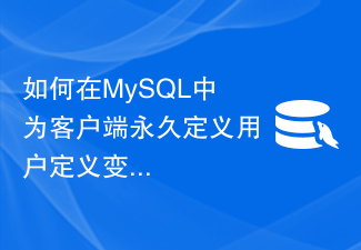 如何在MySQL中为客户端永久定义用户定义变量？