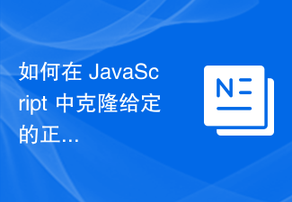 如何在 JavaScript 中複製給定的正規表示式？