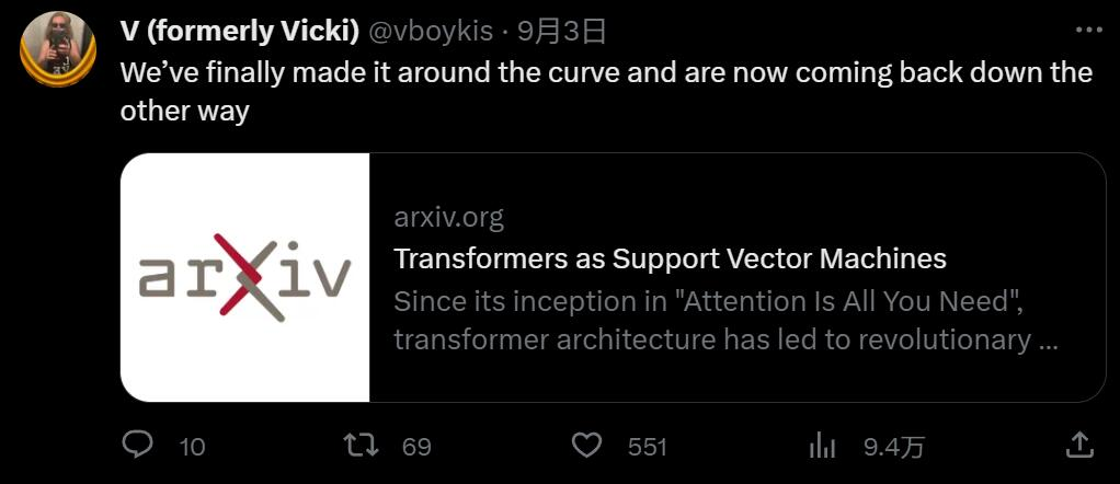 Listen to me, Transformer is a support vector machine