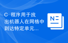 C++程序用于找出机器人在网格中到达特定单元所需的跳跃次数
