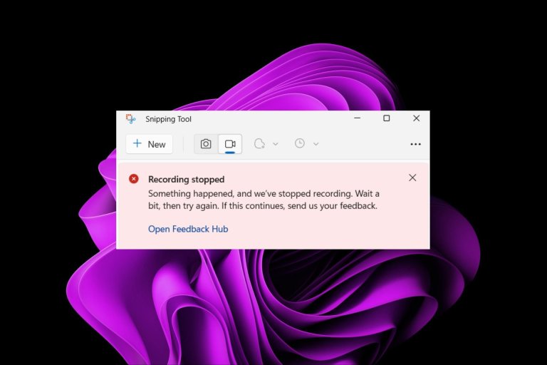 修復:截圖工具中錄製影片不起作用