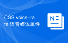CSS voice-rate 语音媒体属性