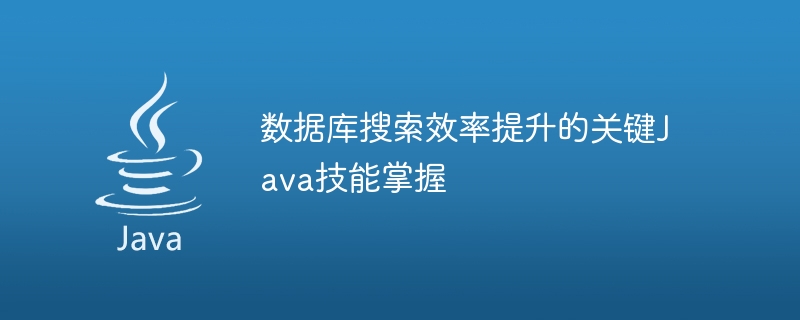 数据库搜索效率提升的关键Java技能掌握