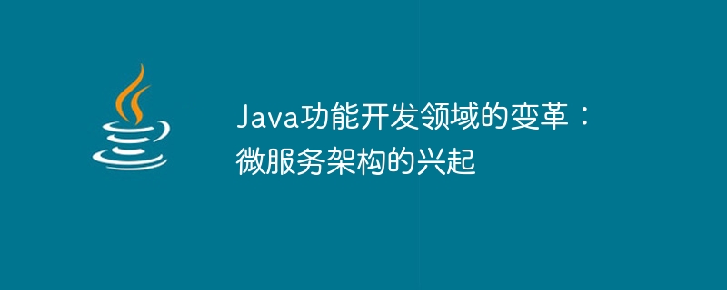 Java功能開發領域的變革：微服務架構的興起