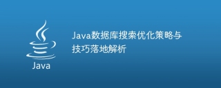 Analysis of Java database search optimization strategies and techniques