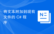 将文本附加到现有文件的 C# 程序