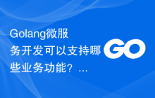 Golang微服务开发可以支持哪些业务功能？