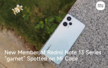 小米官方消息：本月将推出Redmi Note 13系列的新机型“garnet”
