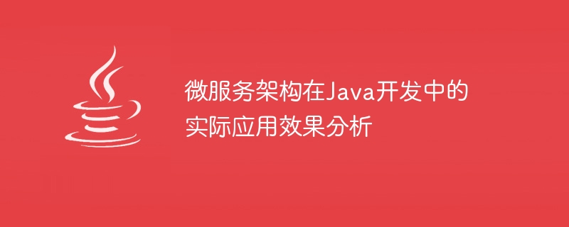 Java開発におけるマイクロサービスアーキテクチャの実用化効果の分析