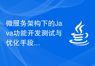 微服务架构下的Java功能开发测试与优化手段