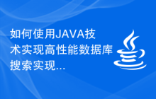 如何使用JAVA技术实现高性能数据库搜索实现？