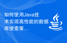 如何使用Java技术实现高性能的数据库搜索策略与方法？