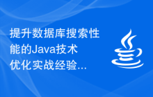 提升数据库搜索性能的Java技术优化实战经验分享与最佳实践总结