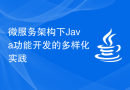 微服务架构下Java功能开发的多样化实践