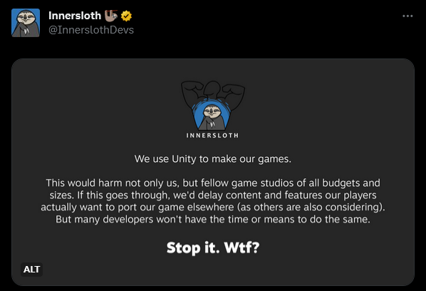 Unity 官方回应争议：仅对应用初费收费，慈善游戏免费