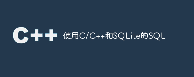 使用C/C++和SQLite的SQL