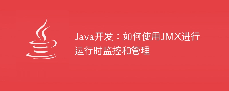 Java 開発: 実行時の監視と管理に JMX を使用する方法