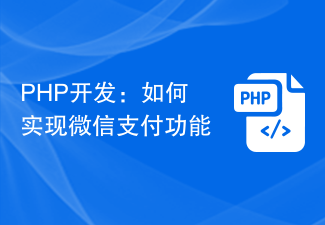 PHP開発：WeChat決済機能の実装方法