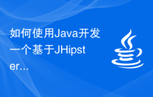 如何使用Java开发一个基于JHipster的前后端分离应用