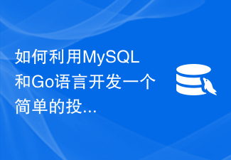如何利用MySQL和Go语言开发一个简单的投资理财系统