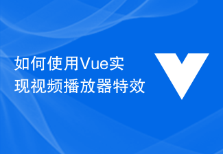 如何使用Vue實現影片播放器特效