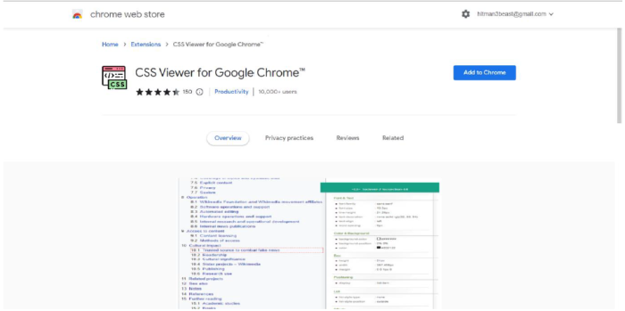 CSS Viewer Chrome 扩展，专为开发者打造