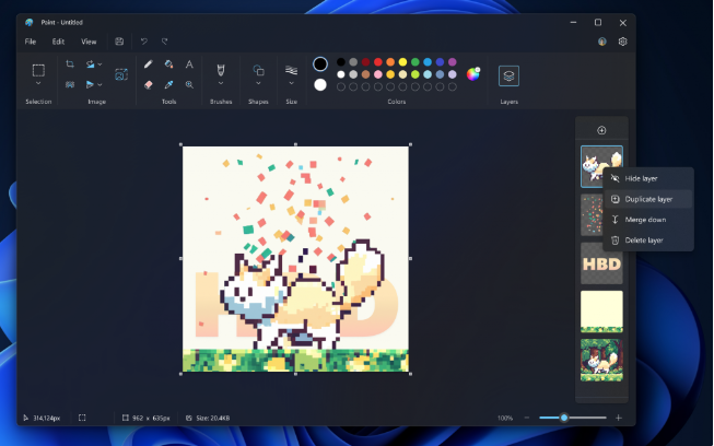 Windows Paint app update: PNG transparency support officially unveiled