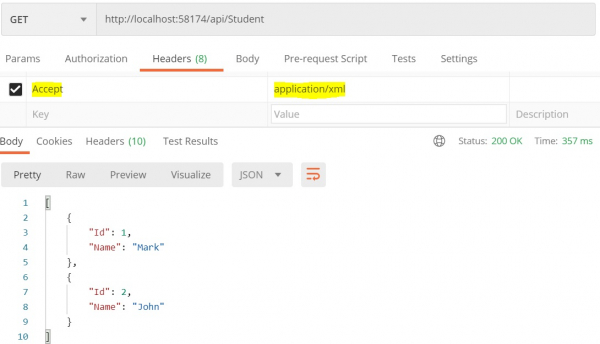 Comment spécifions-nous le type MIME dans Asp.Net WebAPI C# ?