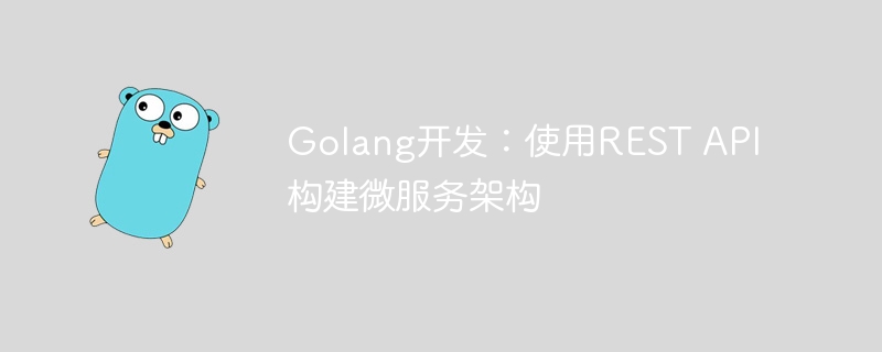 Golang开发：使用REST API构建微服务架构