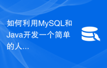 如何利用MySQL和Java开发一个简单的人事管理系统