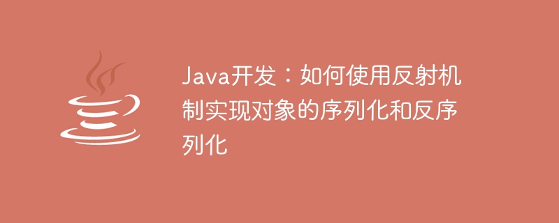 Java開發：如何使用反射機制實現物件的序列化與反序列化