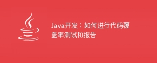 Java development: How to do code coverage testing and reporting