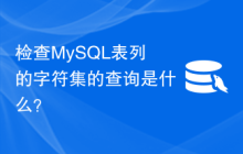 检查MySQL表列的字符集的查询是什么？