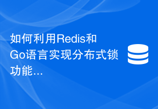 如何利用Redis和Go语言实现分布式锁功能