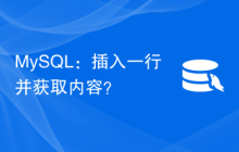 MySQL：插入一行并获取内容？