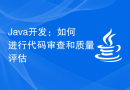 Java开发：如何进行代码审查和质量评估