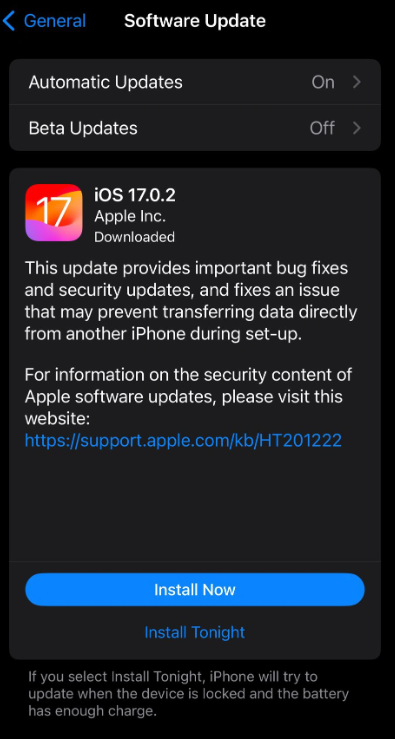 iOS 17.0.2更新现已推出，解决iPhone 15/Pro的数据传输难题